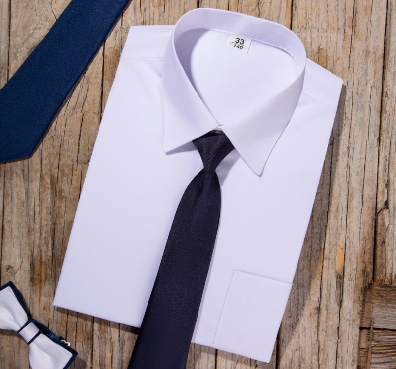 Klasická bílá košile s dlouhými rukávy - Mik - Pánské oblečení košile