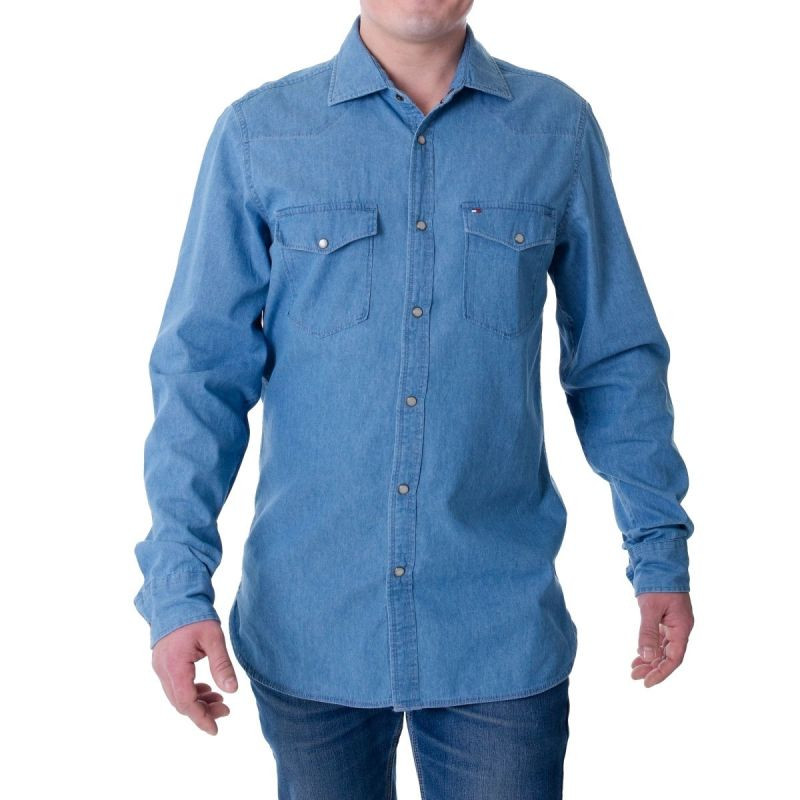 Tommy Hilfiger Denim Shirt M MW0MWII870-IAO pánské - Pánské oblečení košile