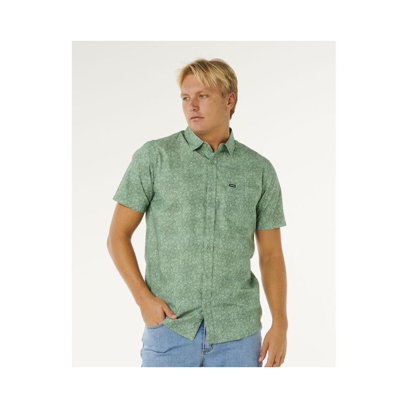 Pánská košile RIP CURL Hypno Micro S/S Shirt, zelená