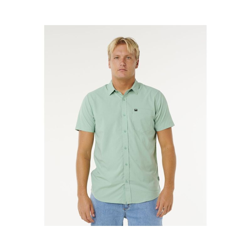 Pánská košile RIP CURL Vaporcool Aerotech S/S Shirt, zelená