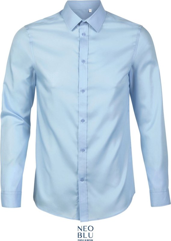 NEOBLU Blaise Men Mikro keprová košile s dlouhým rukávem 24.3182 soft blue