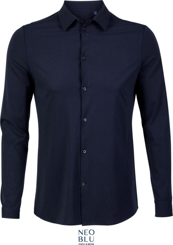 NEOBLU Balthazar Men Košile s dlouhým rukávem 24.3198 night blue