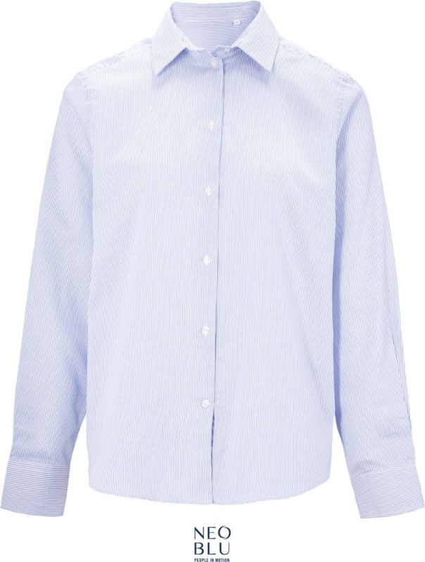 NEOBLU Baptiste Men Mikro keprová košile s dlouhým rukávem 24.4338 blue stripes