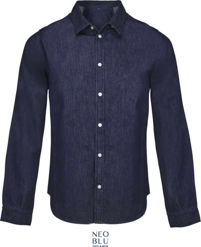 NEOBLU Bennett Men Denim košile 24.4796 brut denim - Pánské oblečení košile