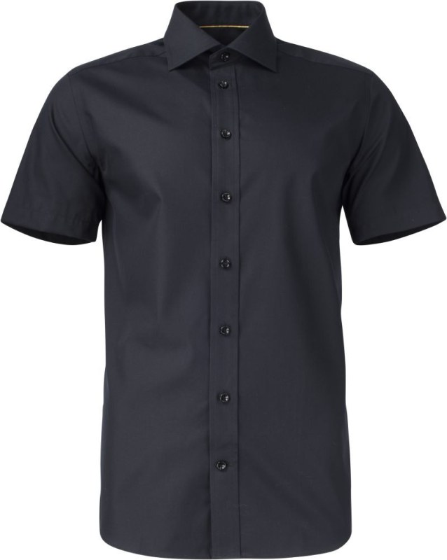 J.Harvest & Frost YB 50 S/S Slim Men Keprová košile s&nbsp;krátkým rukávem 63.5022 black - Pánské oblečení košile
