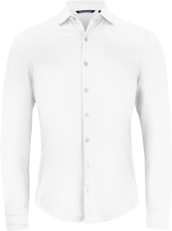 Cutter & Buck Advantage Shirt Men Piqué košile s dlouhým rukávem 68.2410 white
