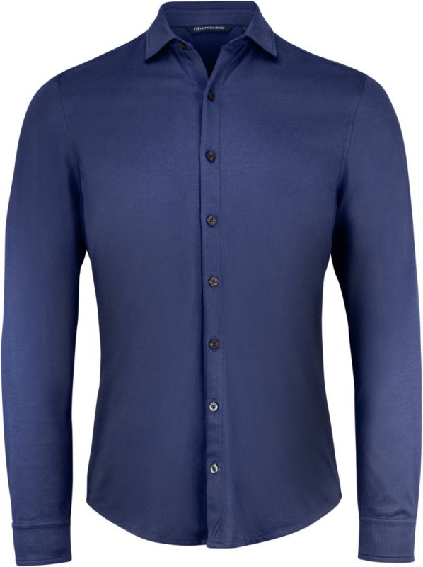 Cutter & Buck Advantage Shirt Men Piqué košile s&nbsp;dlouhým rukávem 68.2410 dark navy - Pánské oblečení košile