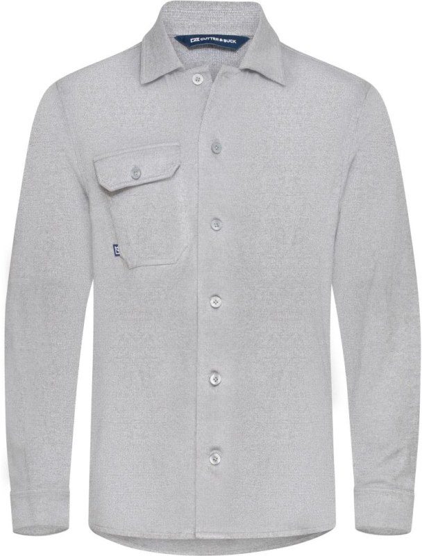 Cutter & Buck Advantage Leisure Shirt Men Volnočasová košile 68.2414 grey melange - Pánské oblečení košile
