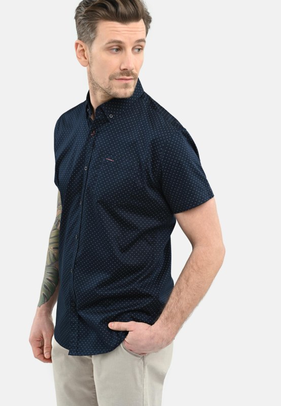 Košile Volcano C-HOBART Navy Blue - Pánské oblečení košile