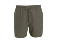Pánské koupací kraťasy - KM00718 MSP - khaki - Calvin Klein