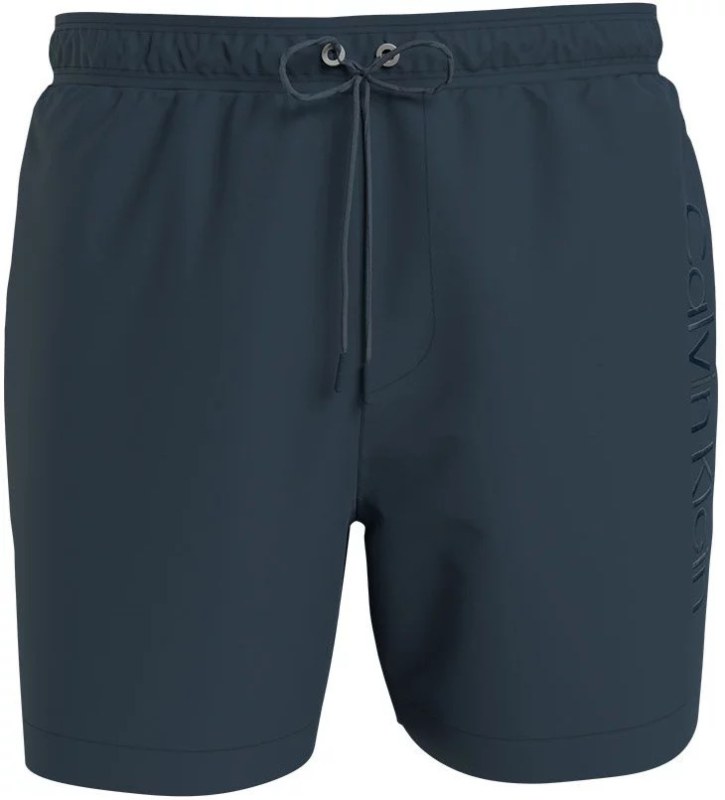 Pánské koupací kraťasy - KM00718 PRC - tm.šedá - Calvin Klein