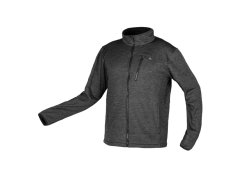 Mikina s knoflíky OUTDOOR, piké, šedá, velikost XL