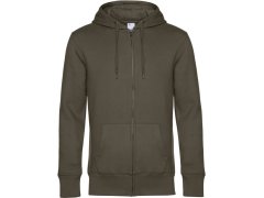 B&C KING Zipped Hood_° Pánská mikina s kapucí 01.U03K khaki