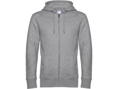 B&C KING Zipped Hood_° Pánská mikina s&nbsp;kapucí 01.U03K heather grey