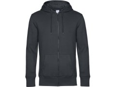 B&C KING Zipped Hood_° Pánská mikina s kapucí 01.U03K asphalt