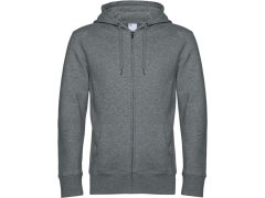 B&C KING Zipped Hood_° Pánská mikina s kapucí 01.U03K heather mid grey