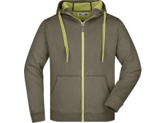 Daiber JN 355 Pánská mikina Doubleface 02.0355 olive/lime green