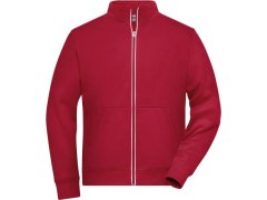 Daiber JN 1810 Pánská pracovní mikina Doubleface - Solid 02.1810 red