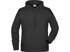 Daiber 8024 Pánská raglánová mikina s kapucí 02.8024 black heather