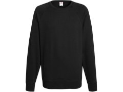 Fruit of the Loom Lightweight Raglan Sweat Pánská raglánová mikina 16.2138 black