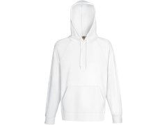 Fruit of the Loom Lightweight Hooded Sweat Pánská raglánová mikina s kapucí 16.2140 white