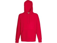 Fruit of the Loom Lightweight Hooded Sweat Pánská raglánová mikina s kapucí 16.2140 red