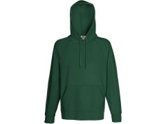 Fruit of the Loom Lightweight Hooded Sweat Pánská raglánová mikina s kapucí 16.2140 bottle green
