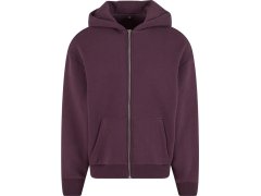 Build your Brand BY 285 Pánská mikina s kapucí z těžké bavlny "Fluffy" 56.0285 plum purple