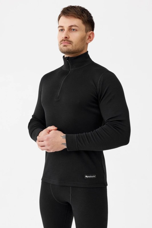 Pánská mikina Merino Active Zip 250 černá - Rough Radical