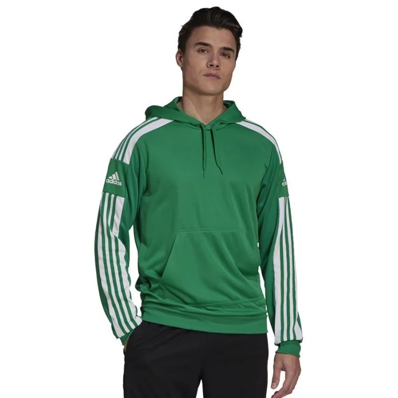Pánská mikina s kapucí GP6437 Zelená s bílou - Adidas Pánská mikina s kapucí GP6437 Zelená s bílou - Adidas - Pánské oblečení mikiny