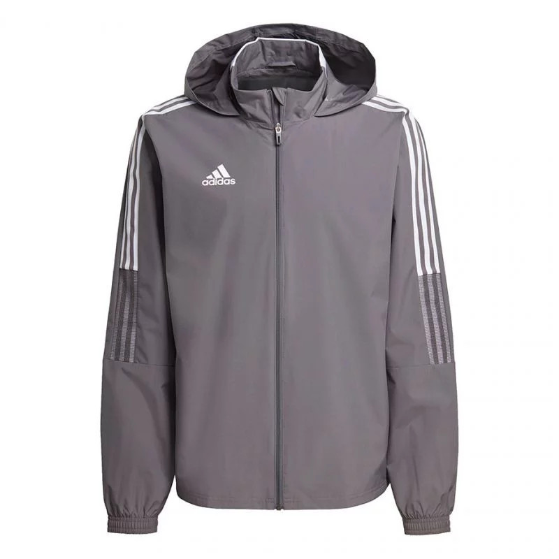 Pánská mikina M GM7389 šedo-bílá - Adidas Pánská mikina M GM7389 šedo-bílá - Adidas - Pánské oblečení mikiny