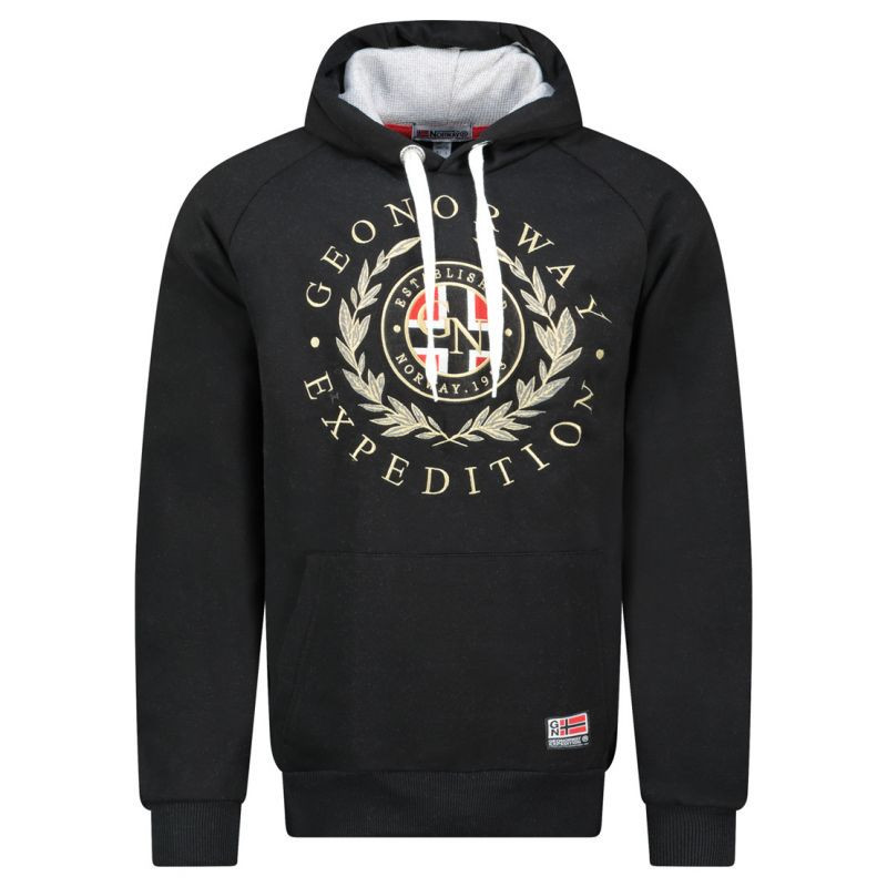Pánská mikina Giger DB 100 M WZ3045H/GN Černá vzor - Geographical Norway - Pánské oblečení mikiny