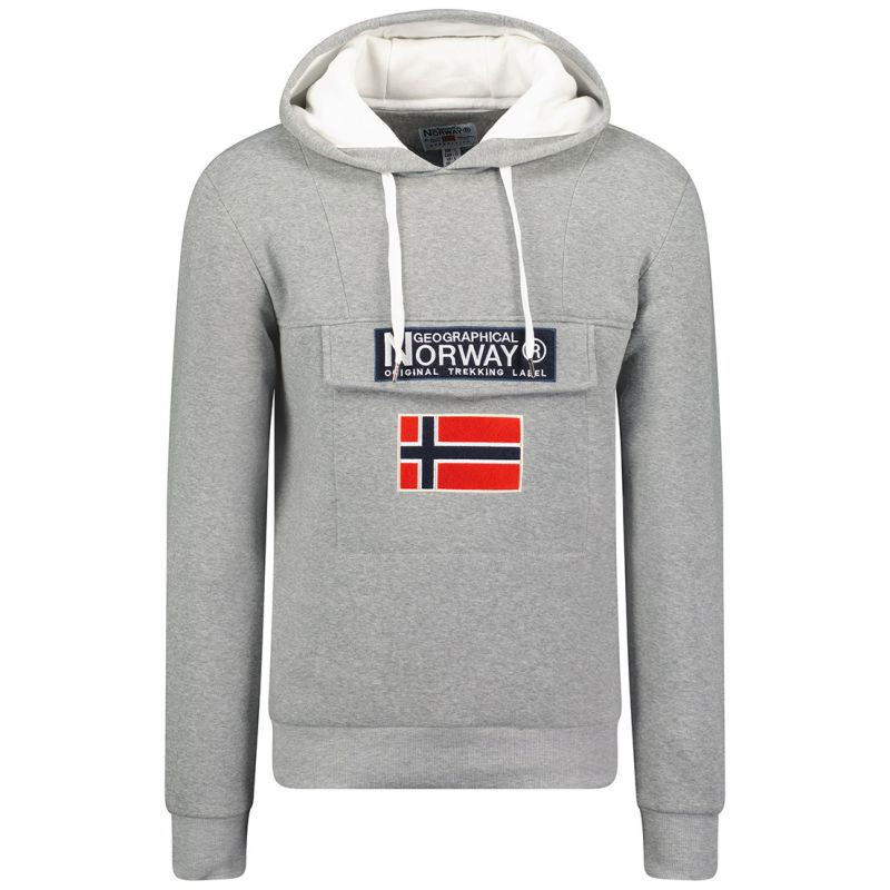 Pánská mikina WW6114H/GN Šedá vzor - Geographical Norway - Pánské oblečení mikiny