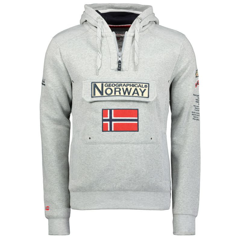 Pánská mikina 100 M WU4184H/GN B šedá - Geographical Norway - Pánské oblečení mikiny