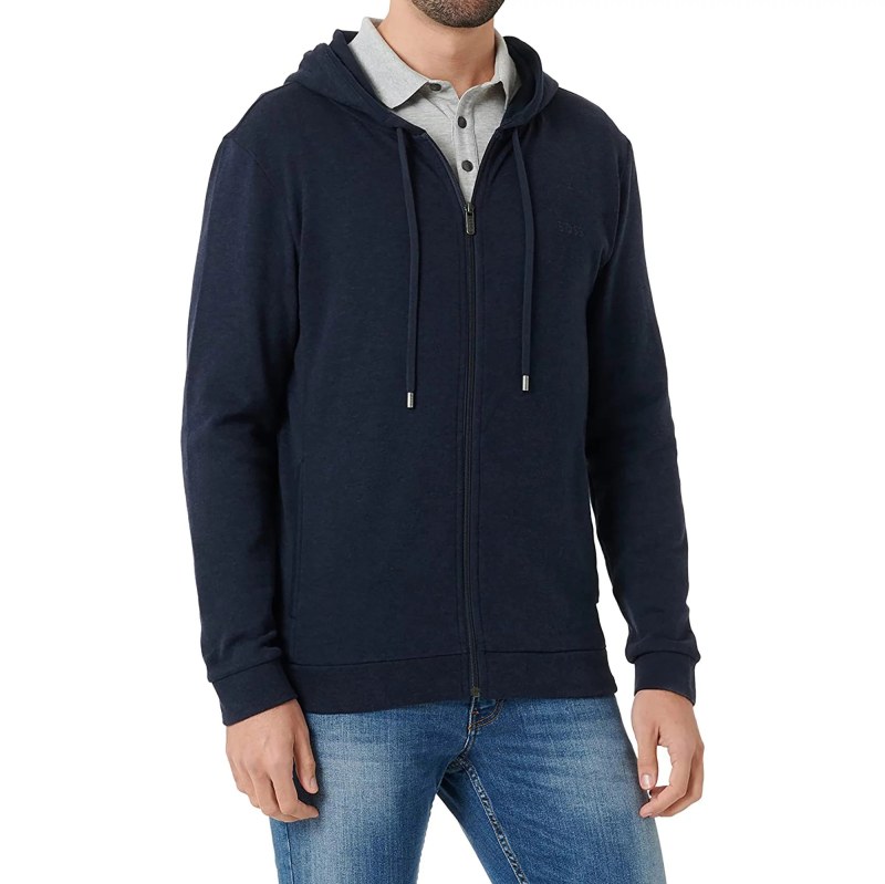 Pánská mikina s kašmírem na zip 50480684-406 - HUGO BOSS Pánská mikina s kašmírem na zip 50480684-406 - HUGO BOSS - Pánské oblečení mikiny