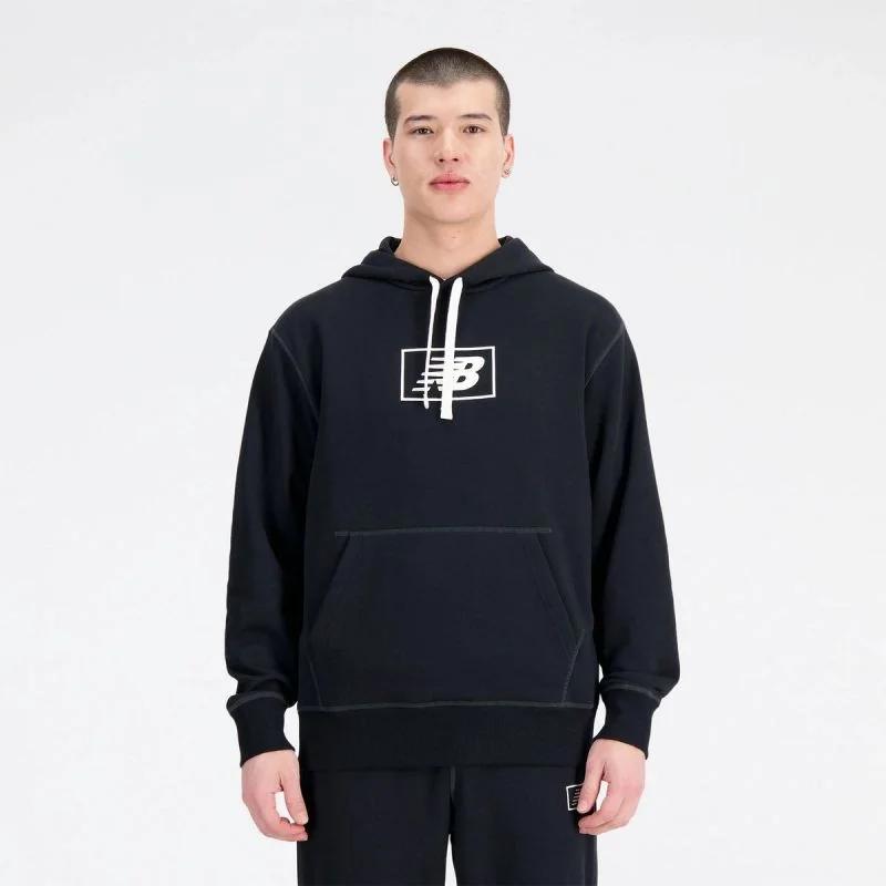 New Balance Essentials Mikina s kapucí M MT33508BK - Pánské oblečení mikiny