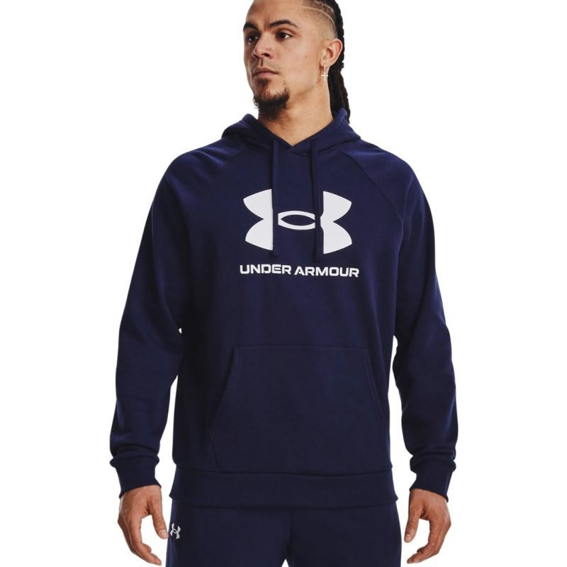 Pánská mikina Under Armour Rival Fleece Logo HD navy blue 1379758 410 M - Pánské oblečení mikiny