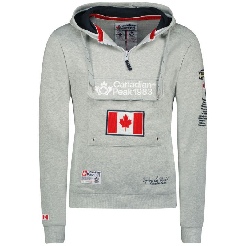 Mikina Canadian Peak GALAPAGOS BGREY CP MEN 054 POP (RBMWW3826H/CP-GRIS MÉLANGÉ) - Pánské oblečení mikiny