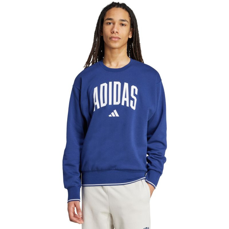 Pánská mikina adidas Collegiate Sweatshirt, modrá, JM1734