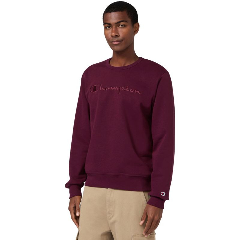 Pánská mikina Champion Crewneck Sweatshirt v bordové barvě 220272 RS522 pro muže