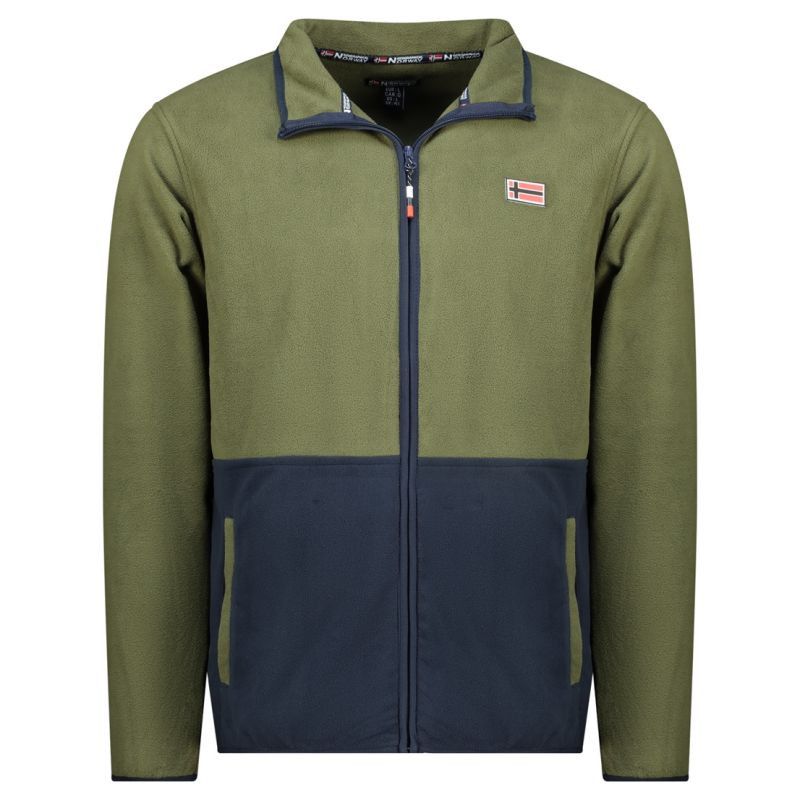 Geographical Norway pánský fleece Touki Fz Kaki Db Men 233 kaki (WZ6702H/GN-Kaki) - Pánské oblečení mikiny