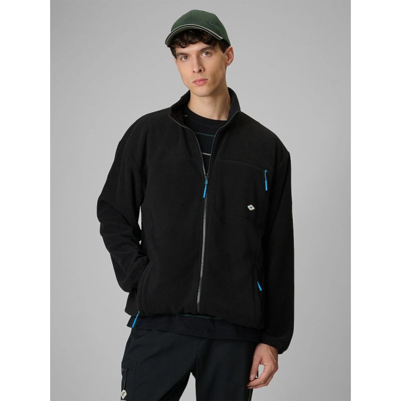Pánský relaxed fleece se stojáčkem 4F 4FRSS26TFLEM502-20S dámské - Pánské oblečení mikiny