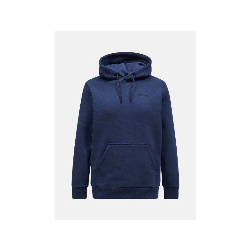 Pánská mikina PEAK PERFORMANCE Original Small Logo Hood Men, barva: tmavě modrá