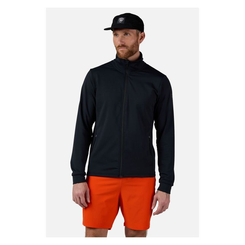 Pánská mikina ROSSIGNOL Mid Layer Thin, černá - Pánské oblečení mikiny
