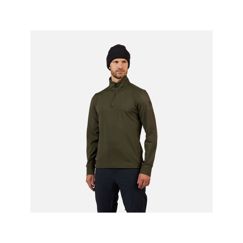 Pánská mikina ROSSIGNOL MID LAYER STRETCH HZ, zelená - Pánské oblečení mikiny