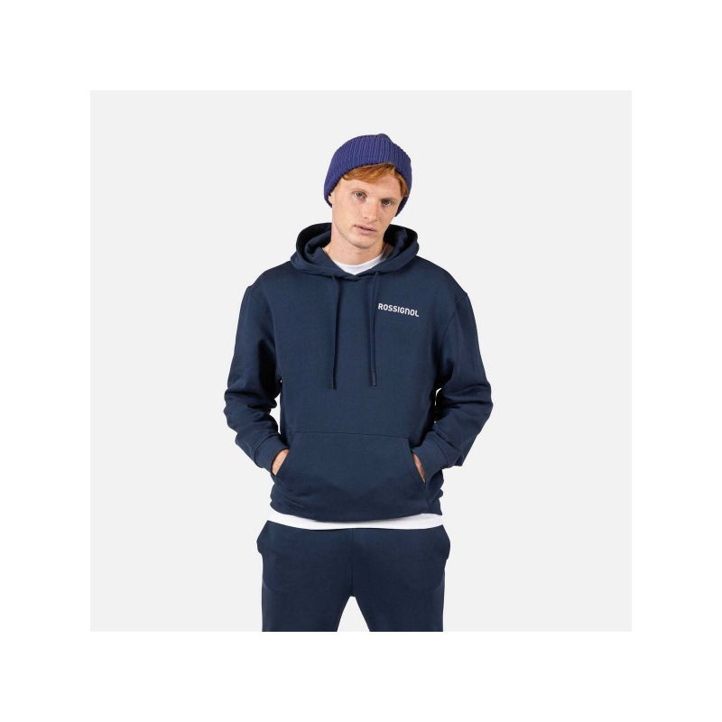 Pánská mikina ROSSIGNOL WATERFALL H RELAX SWEATSHIRT, tmavě modrá