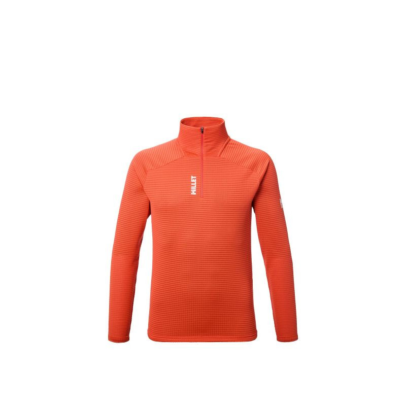 Pánská mikina MILLET Parmelan Light Fleece, velikost M, červená - Pánské oblečení mikiny