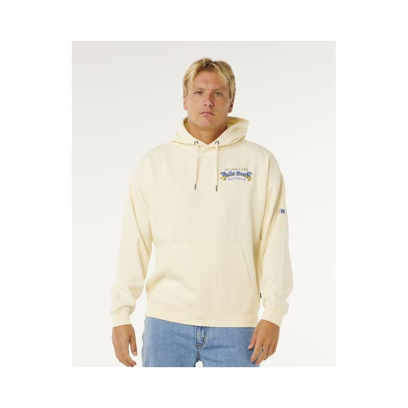 Pánská mikina RIP CURL Bells Pro 26 Hood, bílá - Pánské oblečení mikiny