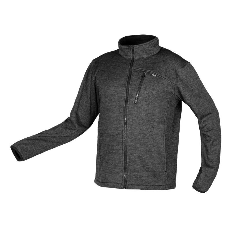 Mikina s knoflíky OUTDOOR, piké, šedá, velikost M