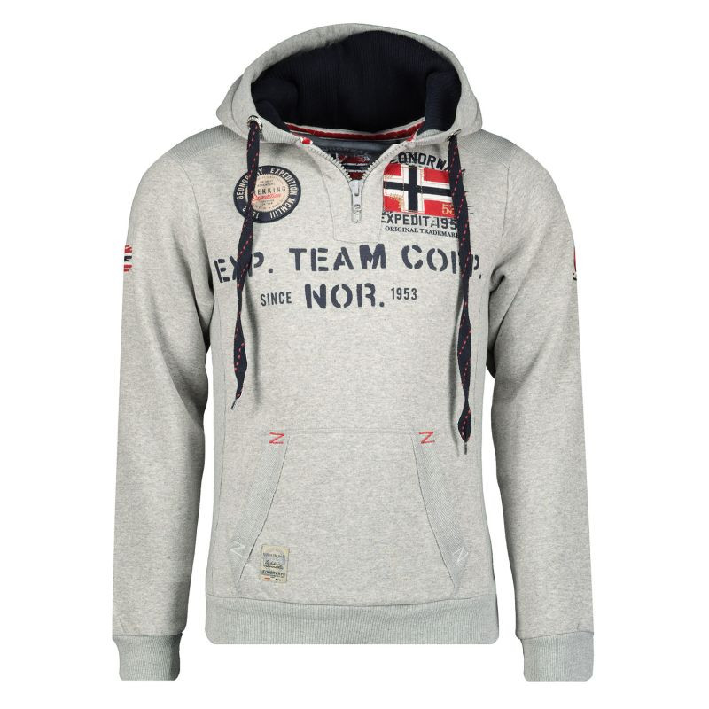 Pánská mikina Geographical Norway GOPTAINE MEN 100 EO BS2 (WT1885H/GN-LIGHT GREY)